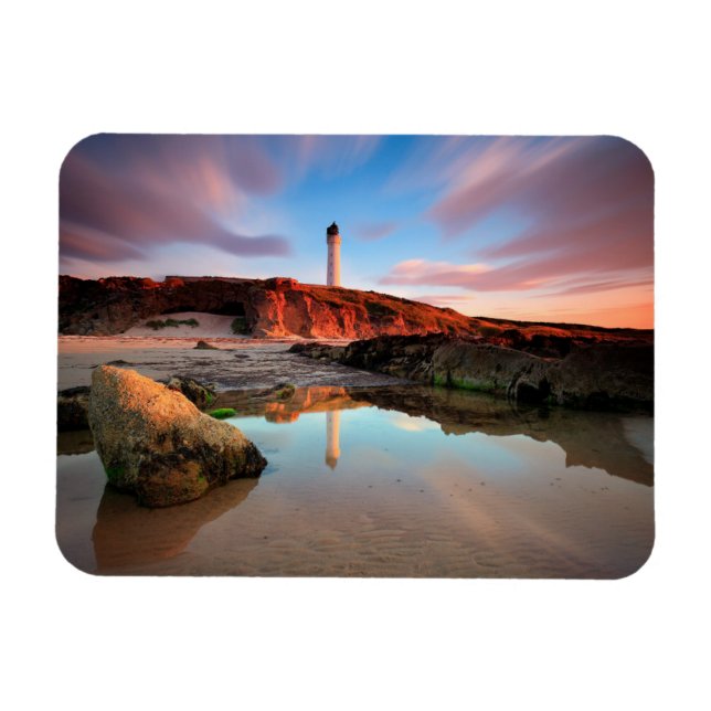 Lighthouses | Sea-Light Lossiemouth Scotland Magnet (Horizontal)