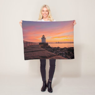 Lighthouses   South Portland, Maine Fleece Blanket