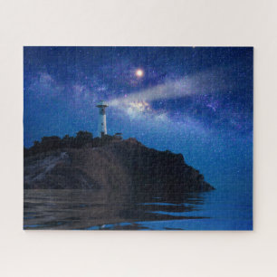 Lighthouses   Starry Night Lighthouse Jigsaw Puzzle