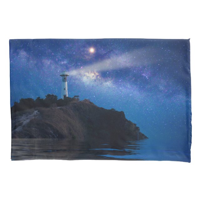 Lighthouses | Starry Night Lighthouse Pillowcase (Front)
