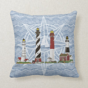 "Lighthouses" Throw Pillow
