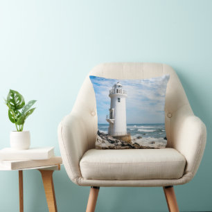 Lighthouses   Toyohashi City Lighthouse Throw Pillow