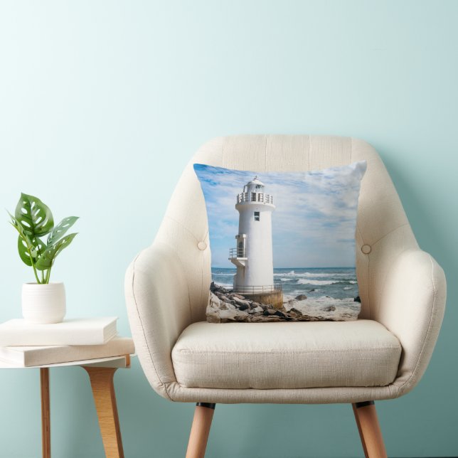 Lighthouses | Toyohashi City Lighthouse Throw Pillow (Chair)