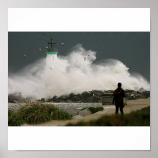 LighthouseWavelarge Poster