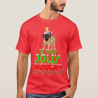 Lighting Is This Jolly Enough English Mastiff Chri T-Shirt