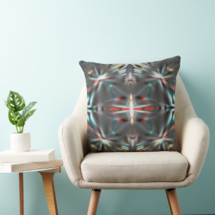 Lighting shapes of dotted texture under grey fog throw pillow