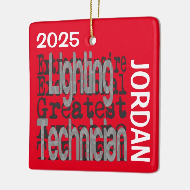 Lighting Technician Extraordinaire CUSTOM Ceramic Ornament (Left)