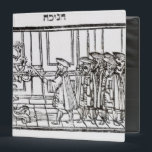 Lighting the Menorah Binder<br><div class="desc">Jewish School's Lighting the Menorah (woodcut) located at a Private Collection.</div>