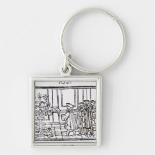 Lighting the Menorah Keychain
