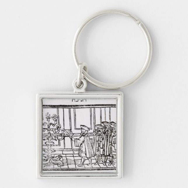 Lighting the Menorah Keychain (Front)