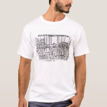 Lighting the Menorah T-Shirt<br><div class="desc">Jewish School's Lighting the Menorah (woodcut) located at a Private Collection.</div>