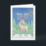 lighting the moosnorah holiday card<br><div class="desc">Illustration by David Zinn, Winter 2011.</div>