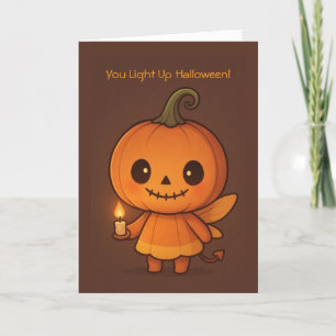 Lighting Up Halloween  Holiday Card