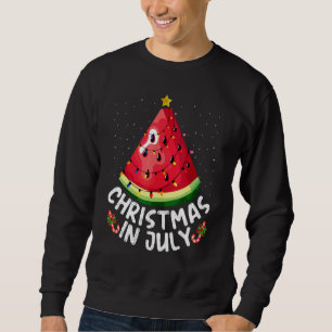 Lighting Watermelon Xmas Tree Summer Christmas In  Sweatshirt