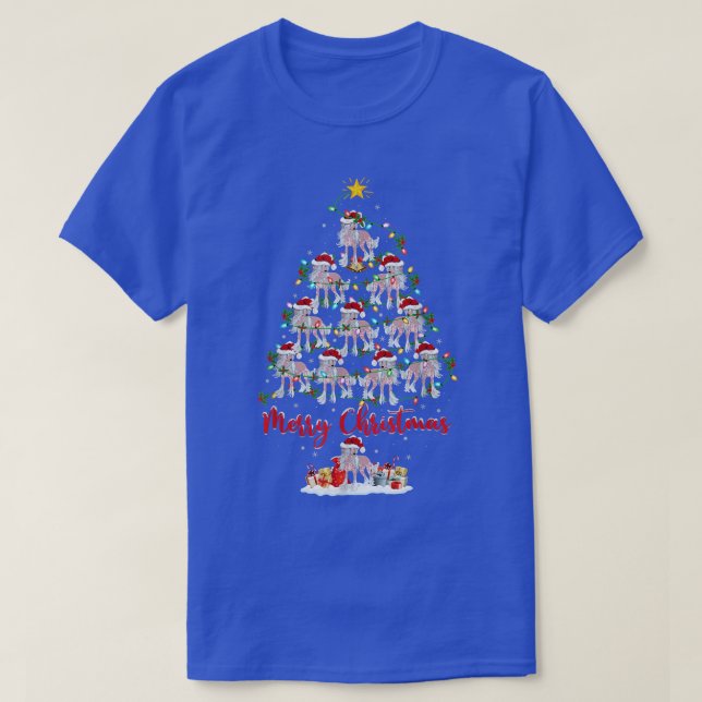 Lighting Xmas Matching Santa Chinese Crested Chris T-Shirt (Design Front)