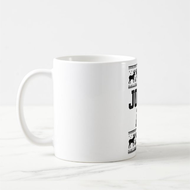 Lighting Xmas Matching Santa Hat Italian Greyhound Coffee Mug (Left)