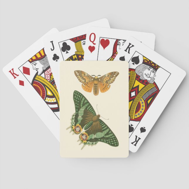 Lightly Bordered Butterfly Painting Playing Cards (Back)
