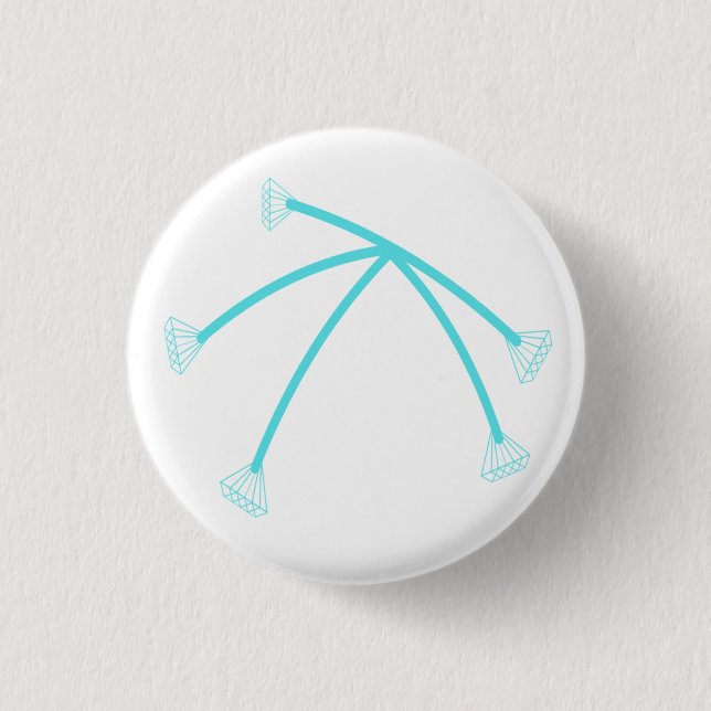 Lightness Diamand Tree for new Tees 1 Inch Round Button (Front)