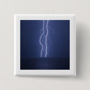 Lightning 2 Inch Square Button