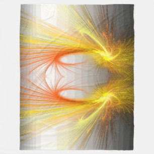 Lightning abstract - fractal fleece blanket