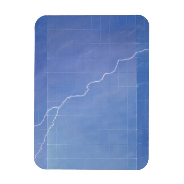 Lightning Across Glass Building Magnet (Vertical)