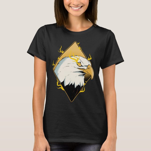 Lightning American Bald Eagle Bird Watcher Bird Ea T-Shirt (Front)