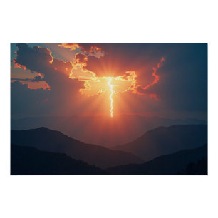 Lightning at Dusk Poster