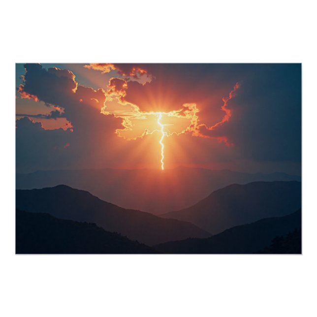 Lightning at Dusk Poster (Front)