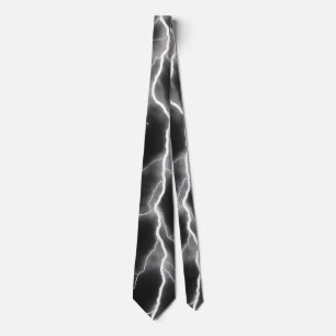 Lightning Bolt - B&W Tie