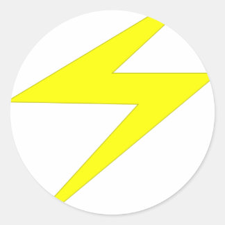 Lightning Bolt Classic Round Sticker