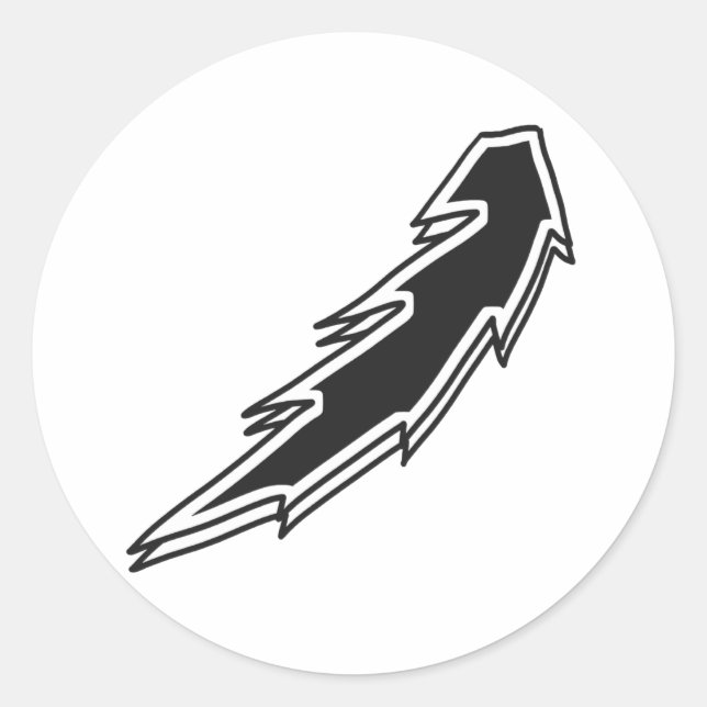 Lightning Bolt Classic Round Sticker (Front)