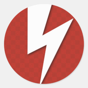 Lightning Bolt Classic Round Sticker