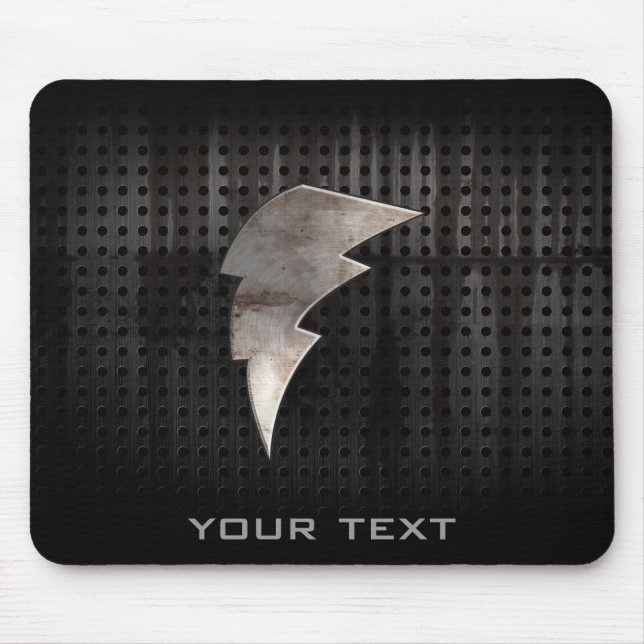 Lightning Bolt; Cool Black Mouse Pad (Front)