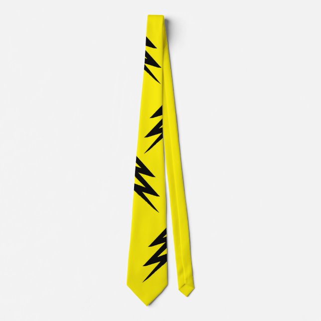 Lightning Bolt Electric Hazard Novelty Neck Tie (Front)