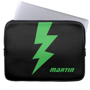 Lightning bolt flash strike logo personalized laptop sleeve
