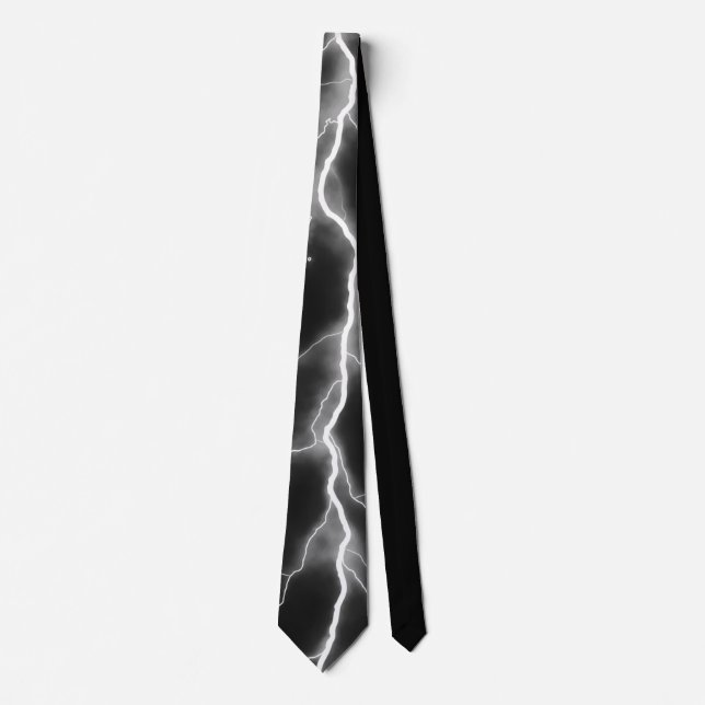 Lightning Bolt - Grey Neck Tie (Front)