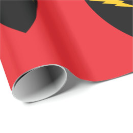 Lightning Bolt Hearts Wrapping Paper