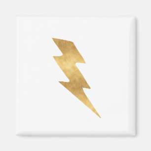 Lightning Bolt in Metallic Gold Magnet