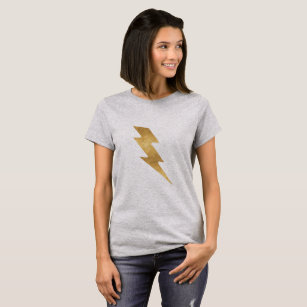 Lightning Bolt in Metallic Gold T-Shirt