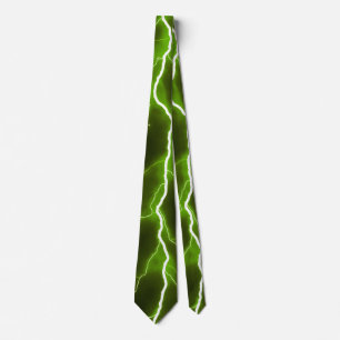 Lightning Bolt - Lime Green Tie