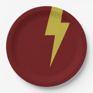 Lightning Bolt Paper Plate