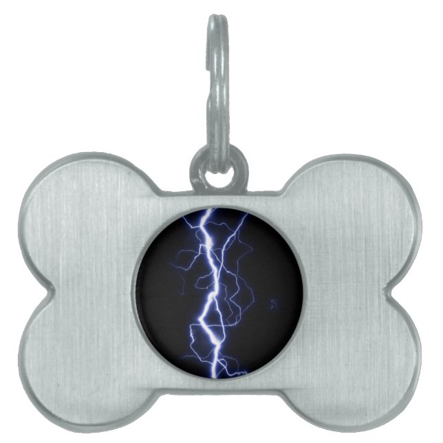 Lightning Bolt Pet ID Tag (Front)