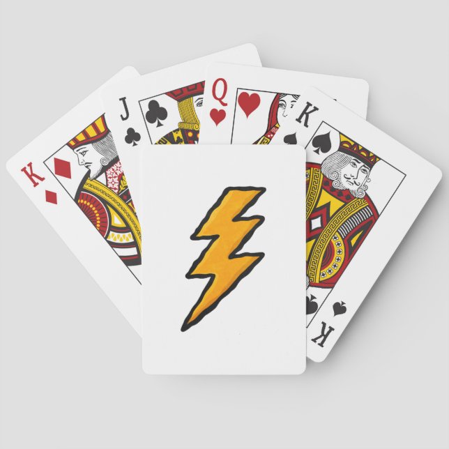 Lightning bolt playing cards (Back)
