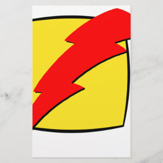Lightning bolt retro look super hero logo