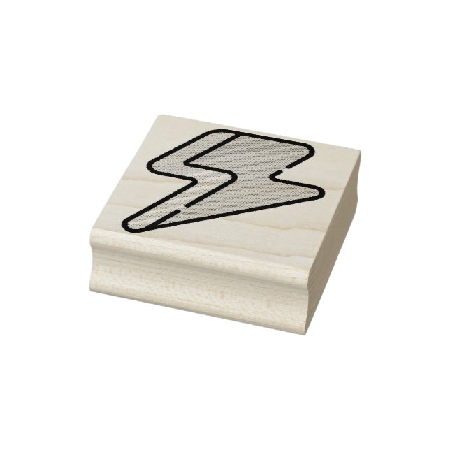 Lightning Bolt Rubber Stamp (Stamp)