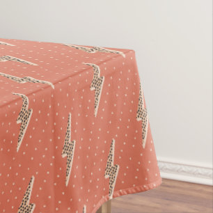 Lightning bolt soft pink tablecloth