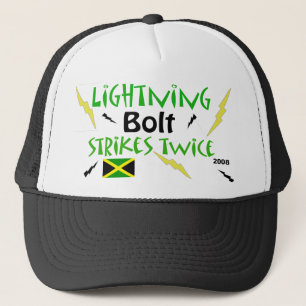 lightning bolt strikes twice trucker hat