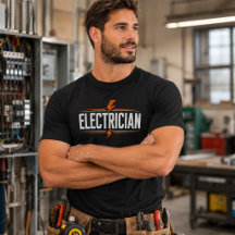 Lightning Bolt T-Shirt Electrician Life Work Tee