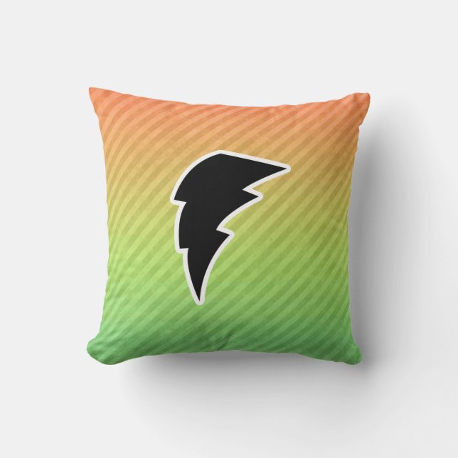 Lightning Bolt Throw Pillow (Front)
