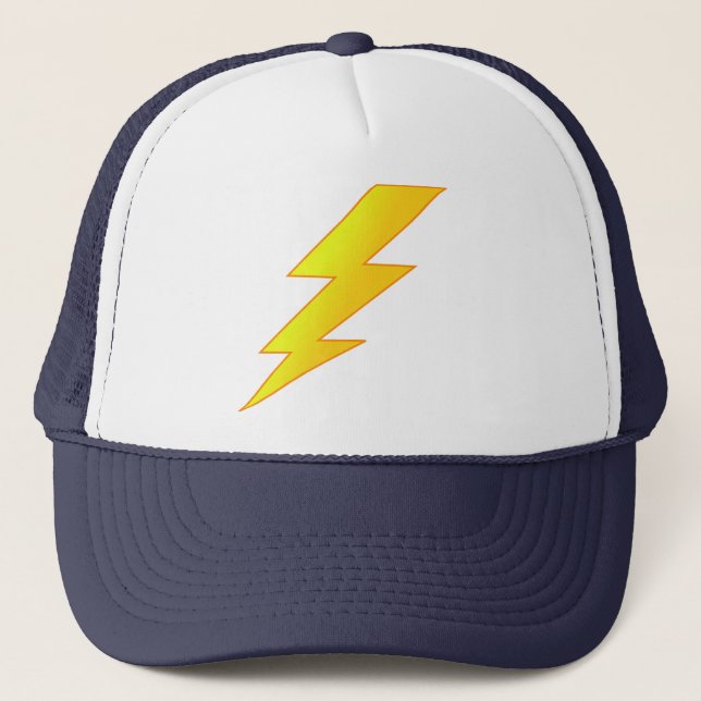 lightning bolt trucker hat (Front)